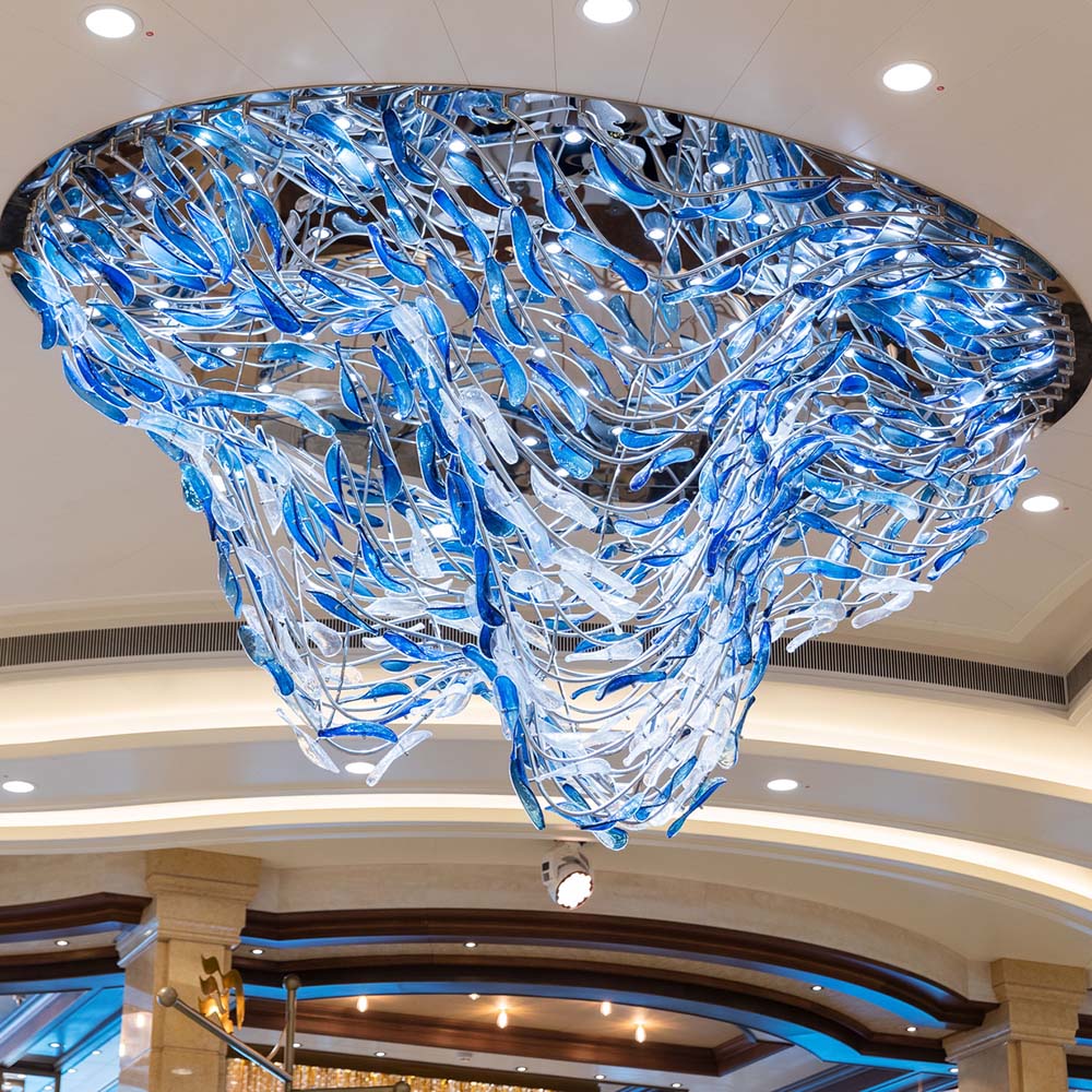 Hotel Lobby Glass Chandelier Banquet Hall Shopping Mall Club Custom Modern Decoration