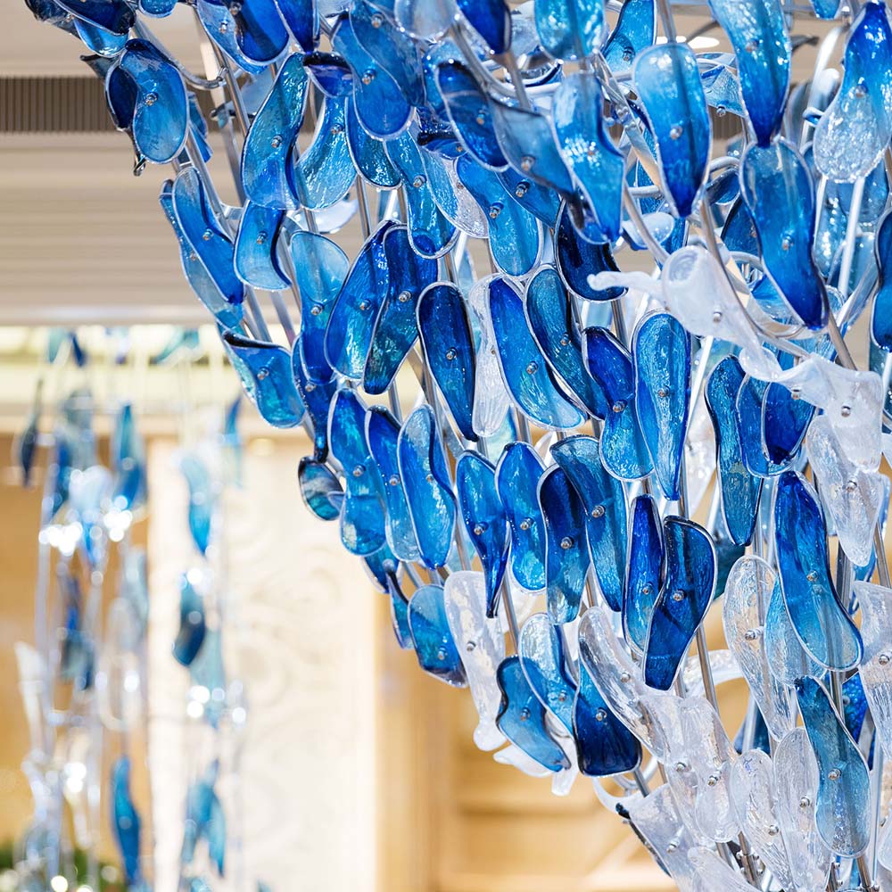 Hotel Lobby Glass Chandelier Banquet Hall Shopping Mall Club Custom Modern Decoration
