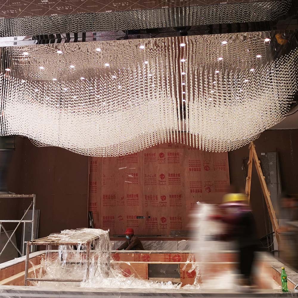 Giant Banquet Hall Custom Project Luxury LED Chandelier