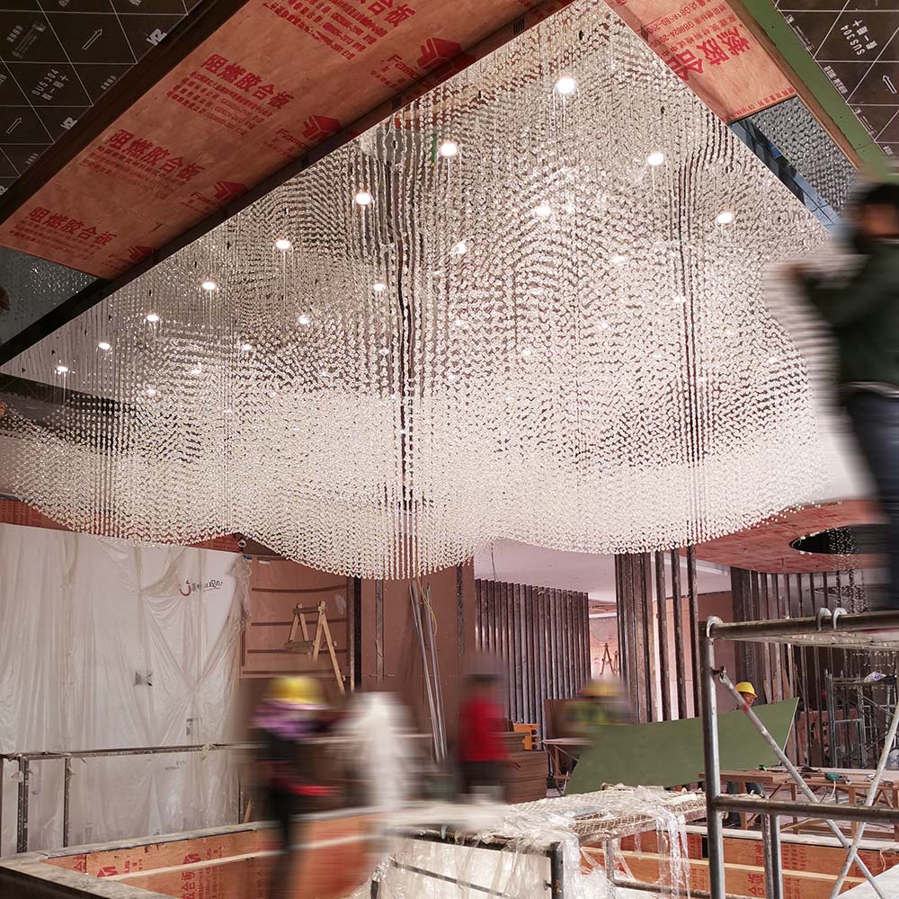Giant Banquet Hall Custom Project Luxury LED Chandelier