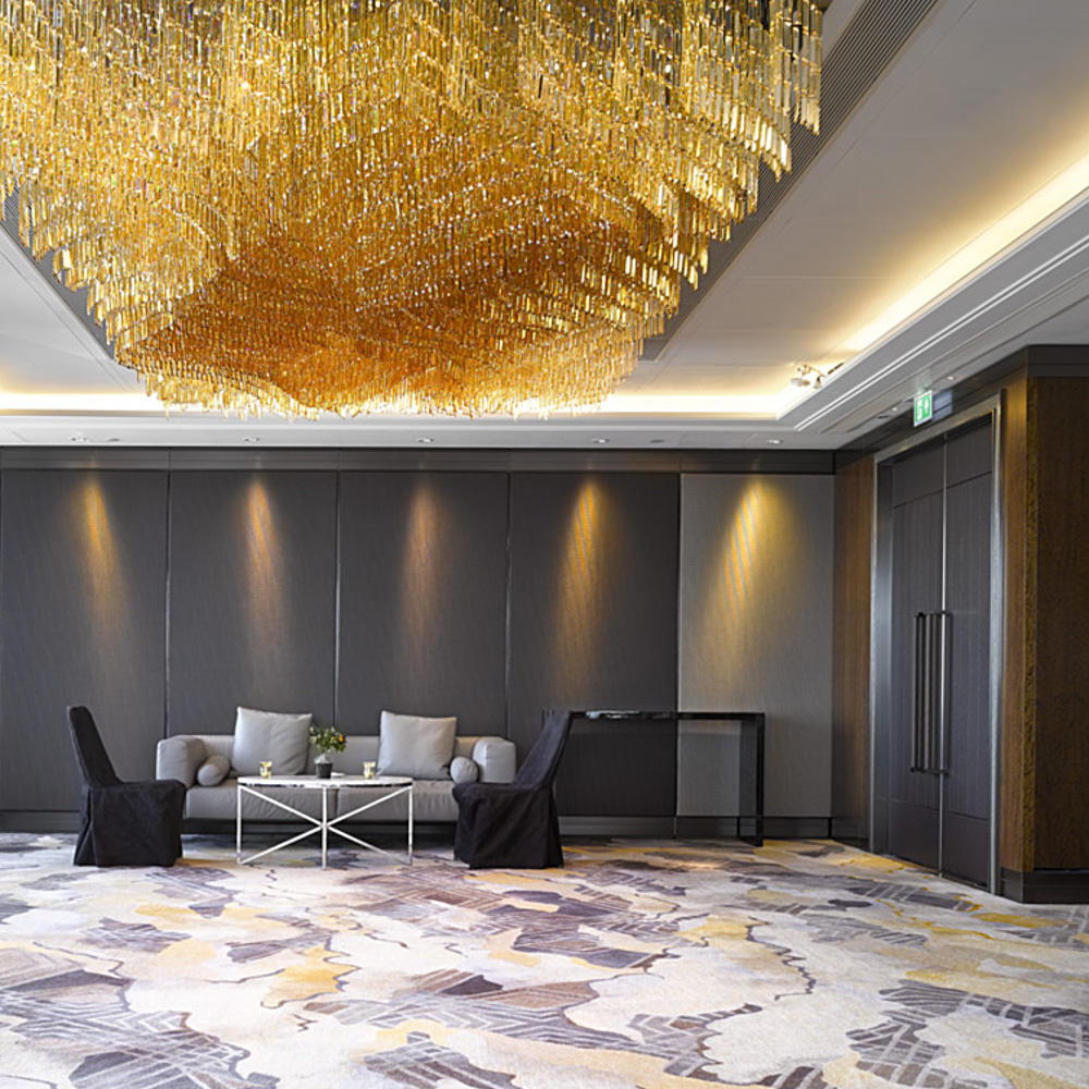 High Ceiling Glass Chandeliers Ceiling Luxury Modern Lamp Pendant for Dining Room