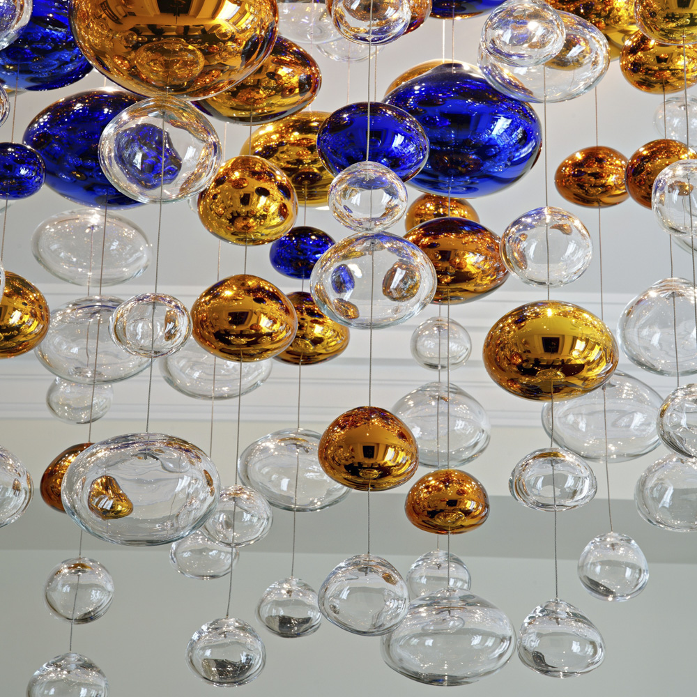 Modern Minimalism Glass Ball Pendant Lamp Living Room Stair Lamp Chandelier