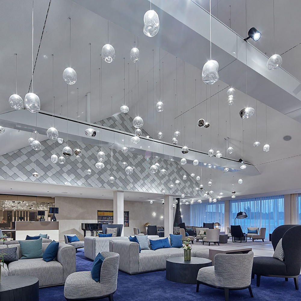 Glass High Quality Luxury Villa Department Dining Hall Custom Project Chandelier Lamp