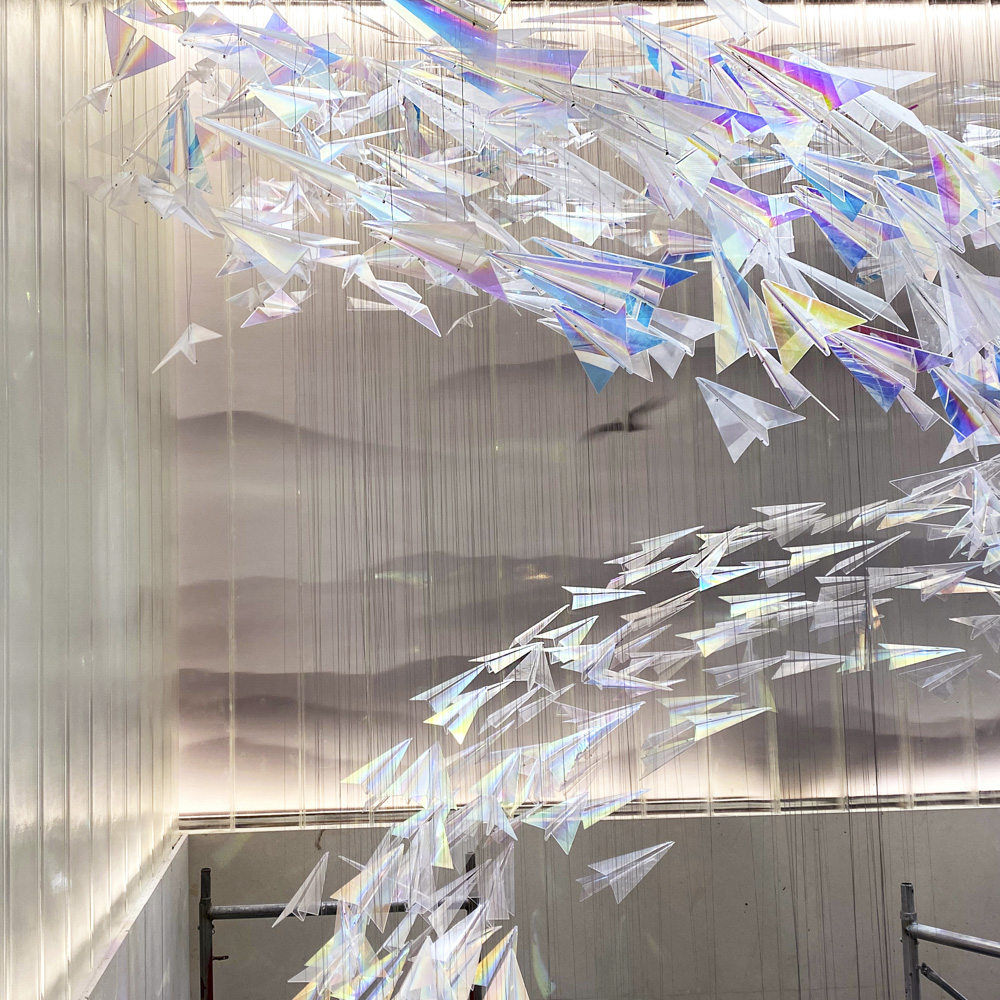 Professional Custom Modern Acrylic Chandelier Light Luxury Creative Colorful Suspension Pendant Lighting