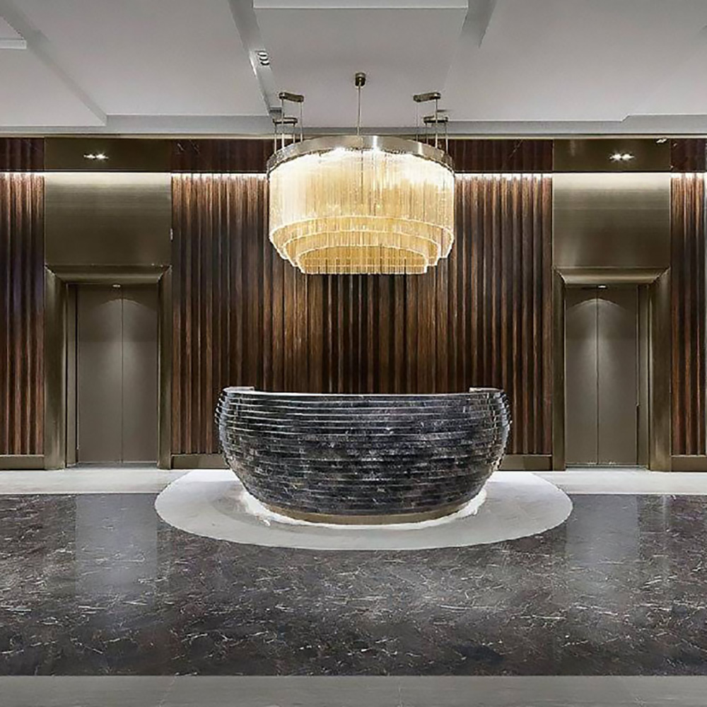 Luxury Hotel Lobby Custom Large Project Modern Glass LED Chandelier Ceiling Light