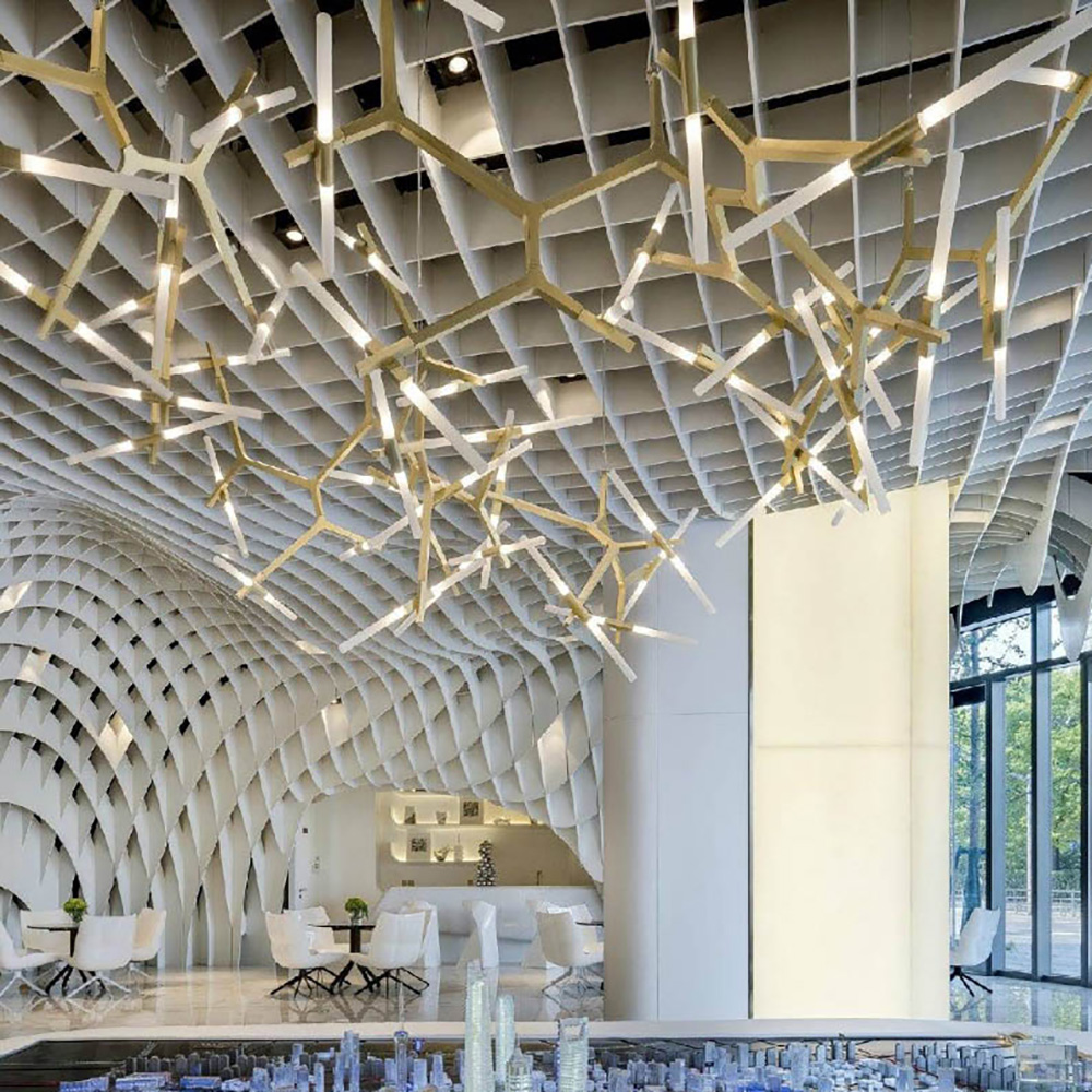 Modern Creative DIY Living Room LED Chandelier Hanging Pendant Light for Restaurant