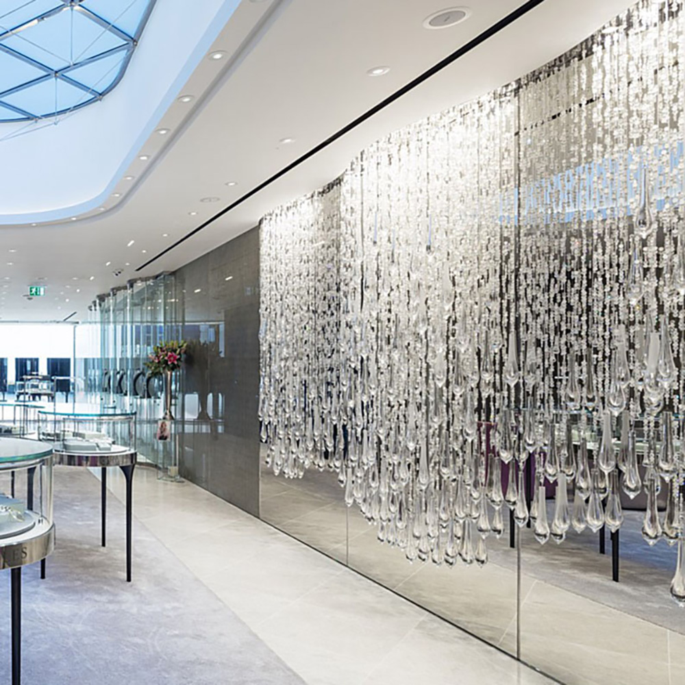 Raindrop Crystal Chandelier Modern Ceiling Luxury Hanging Lights for Wedding Entrance