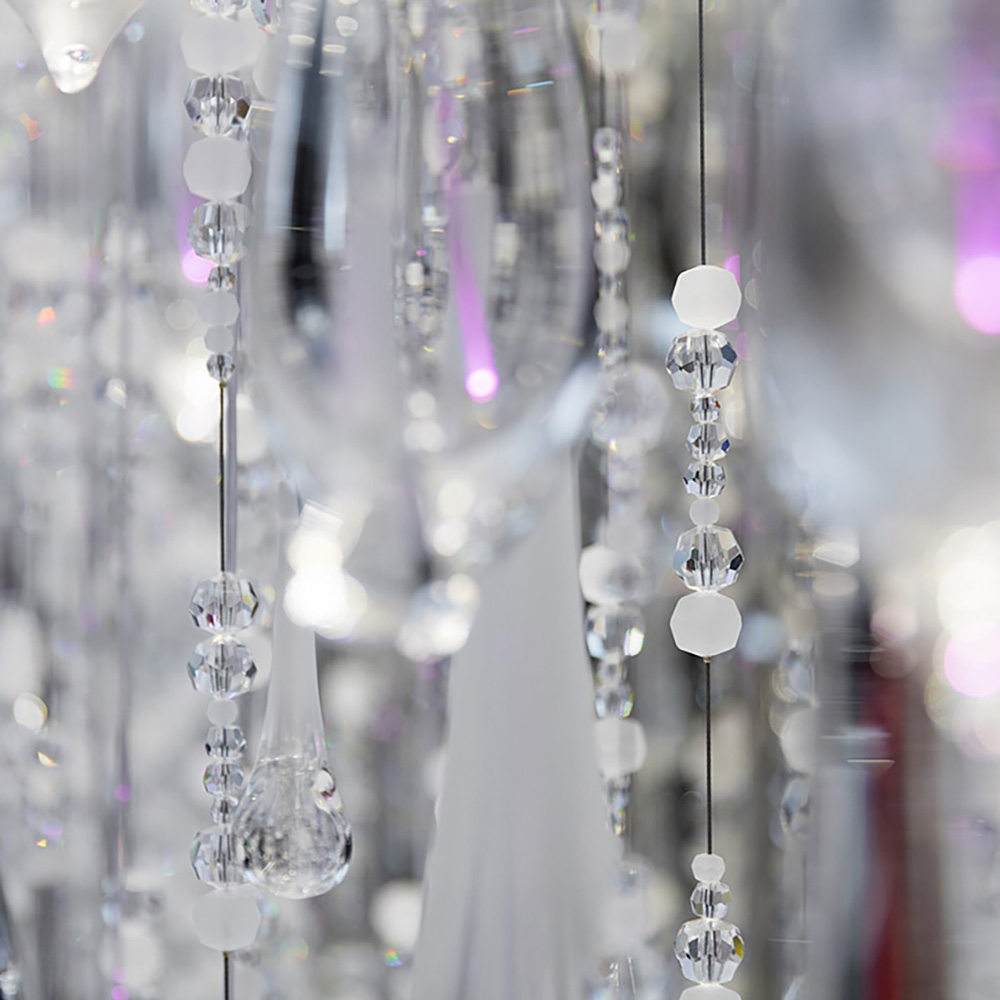 Raindrop Crystal Chandelier Modern Ceiling Luxury Hanging Lights for Wedding Entrance