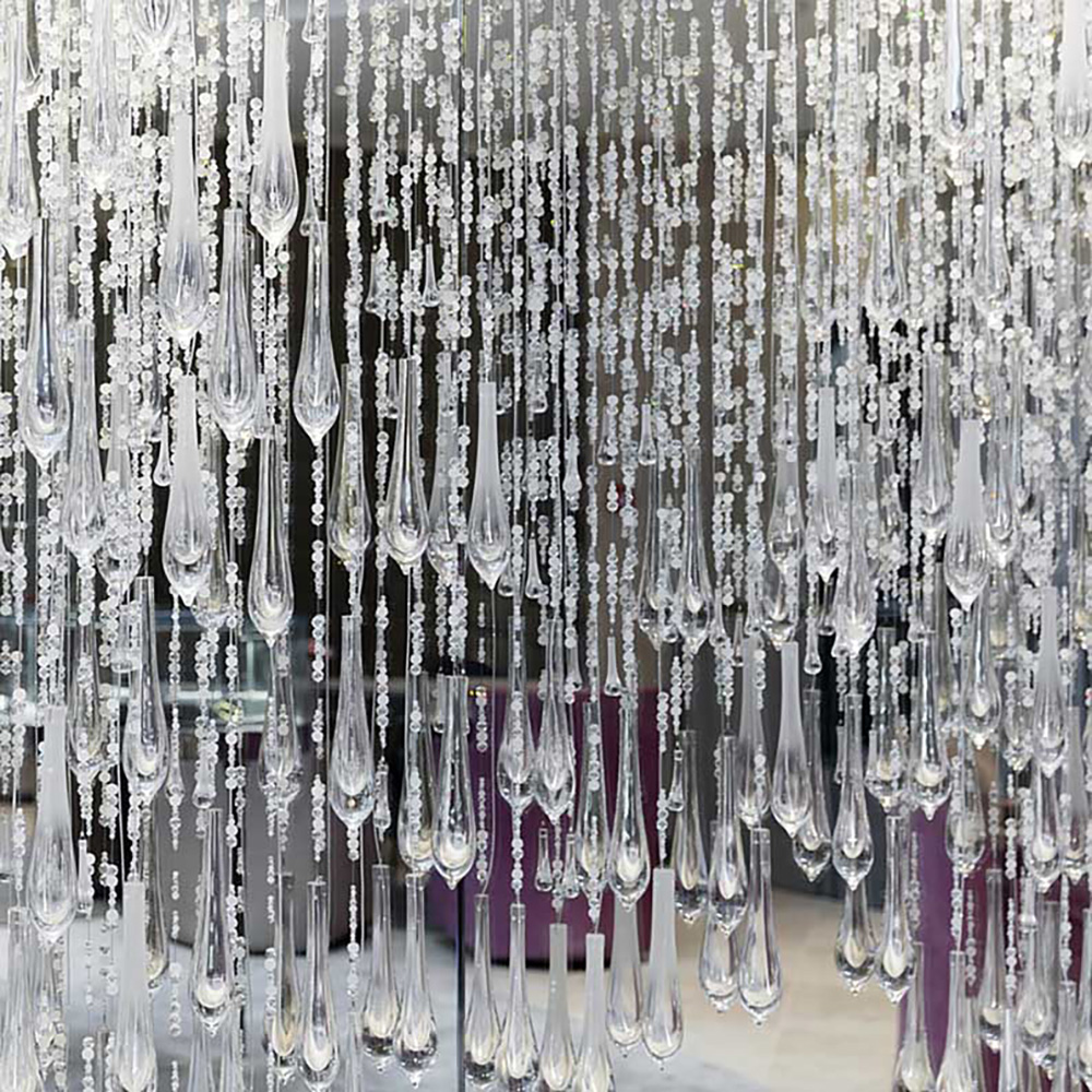 Raindrop Crystal Chandelier Modern Ceiling Luxury Hanging Lights for Wedding Entrance