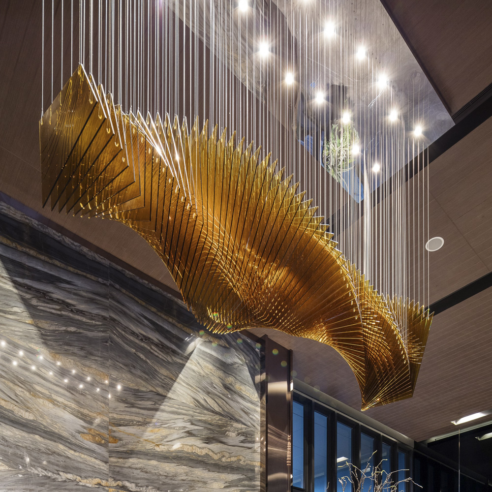 Customized Stained Glass Luxury Modern Chandelier Large for Dining Romm Hotel