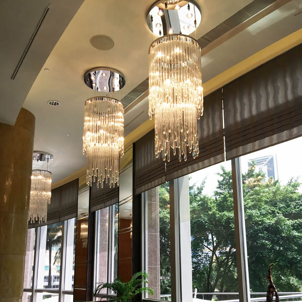 Round Modern LED Chandeliers Pendant Lights Ceiling Lamp for Stairs Dinning Room