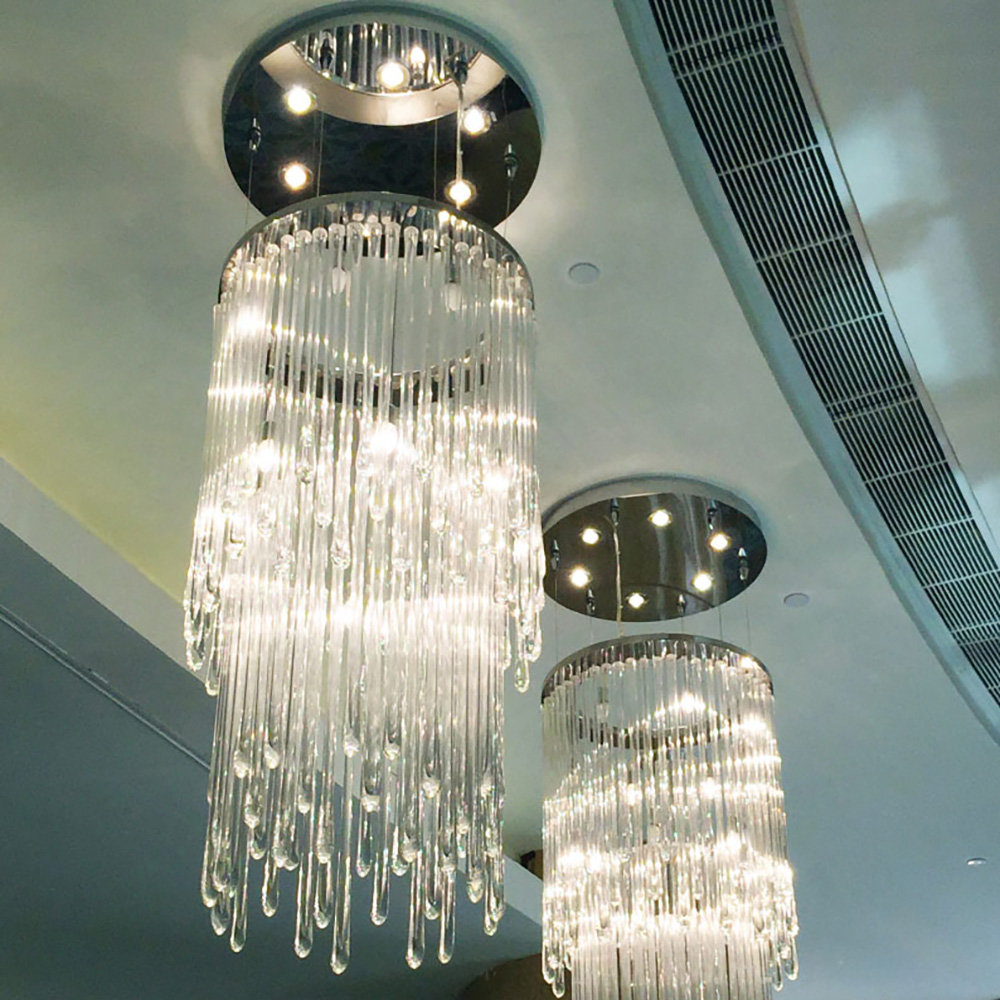 Round Modern LED Chandeliers Pendant Lights Ceiling Lamp for Stairs Dinning Room