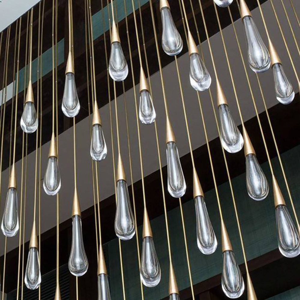 Chandeliers Hanging Lamp Modern Chandelier Pendant Lights Crystal for Hotel Lobby