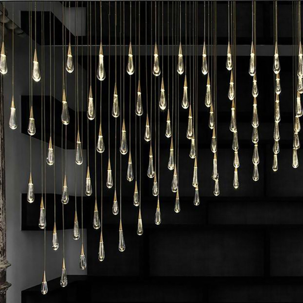 Chandeliers Hanging Lamp Modern Chandelier Pendant Lights Crystal for Hotel Lobby