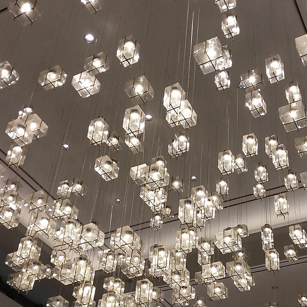 Luxury Chandelier Light Modern Luxury Ceiling Lighting Metal and Glass for Wedding Hotel
