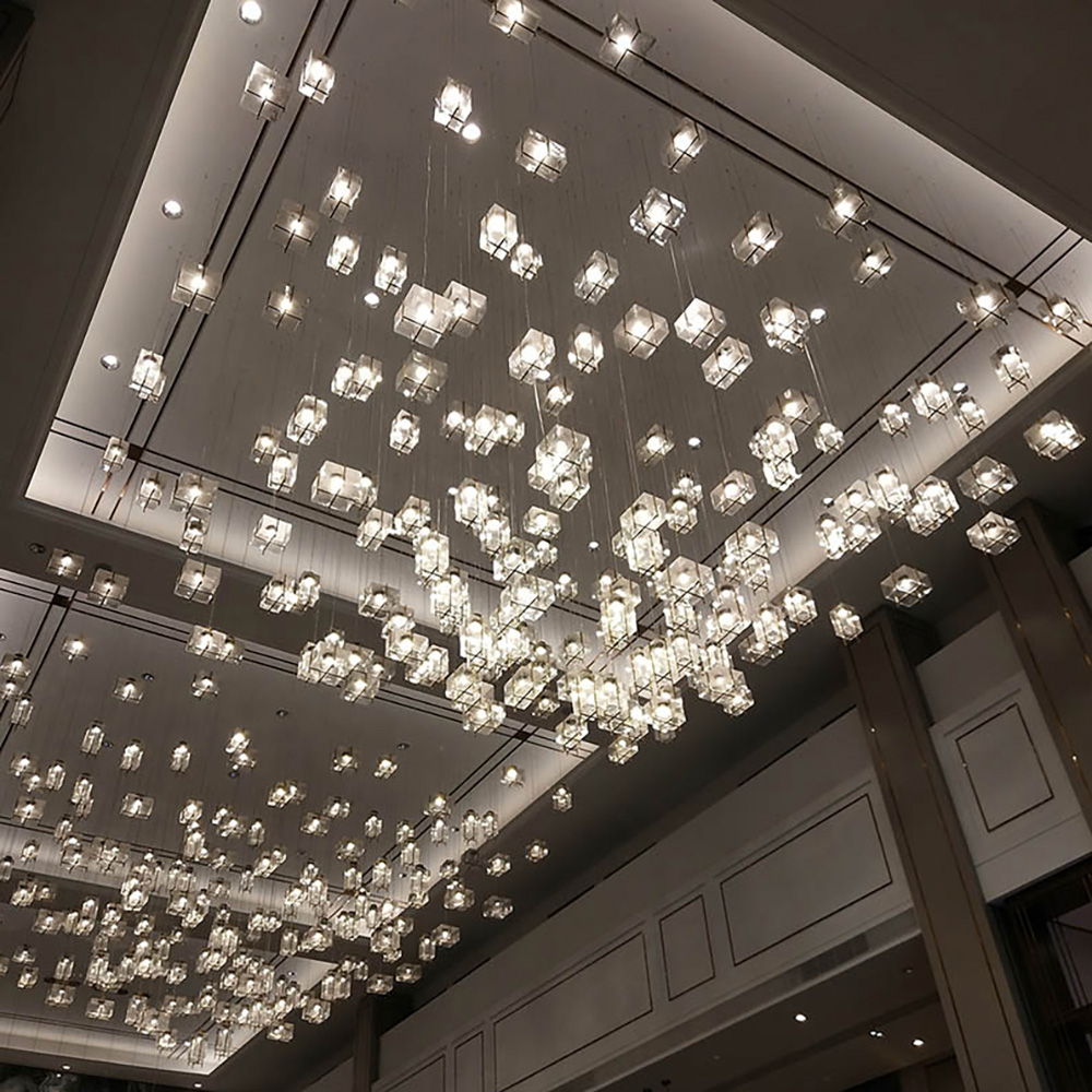Luxury Chandelier Light Modern Luxury Ceiling Lighting Metal and Glass for Wedding Hotel