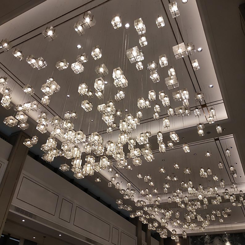 Luxury Chandelier Light Modern Luxury Ceiling Lighting Metal and Glass for Wedding Hotel