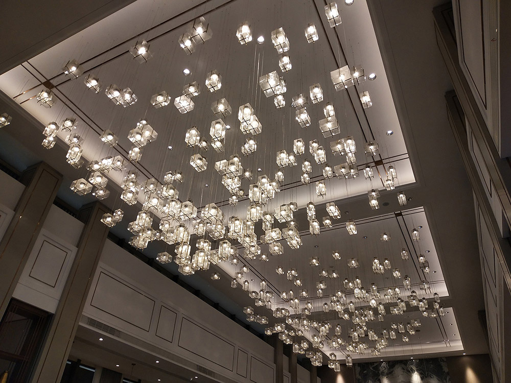 luxury chandelier hotel
