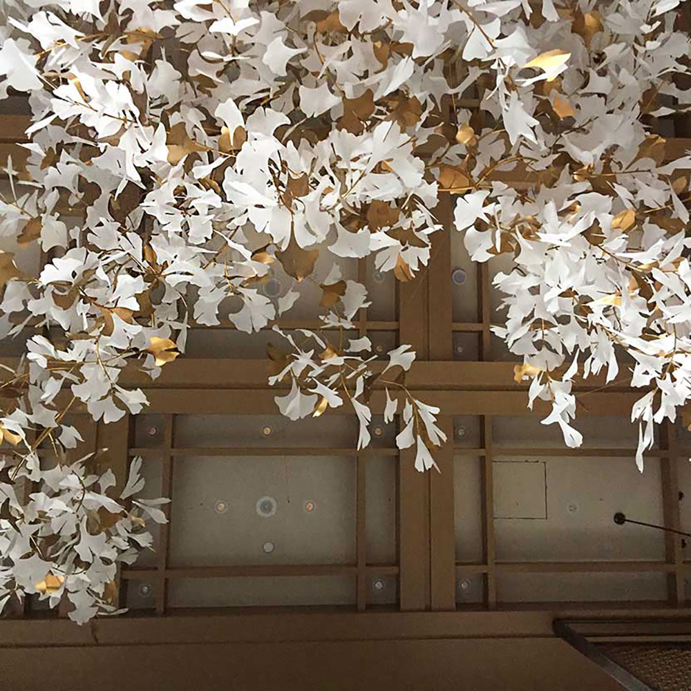 Large Ginkgo Leaf Chandelier Pendant Lamp for Houses