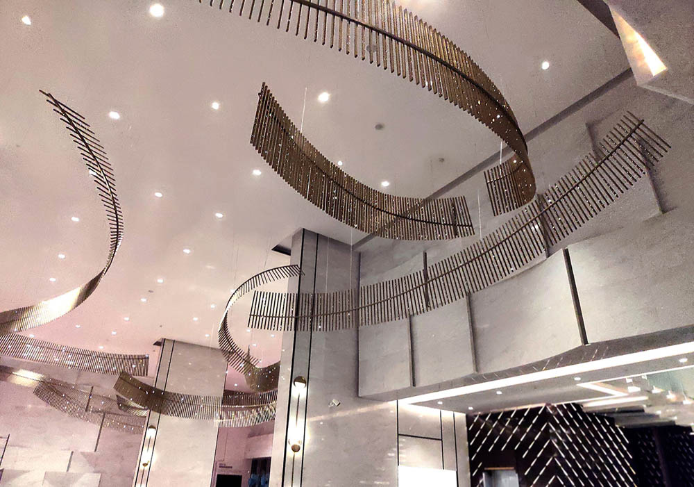 nordic chandelier brass
