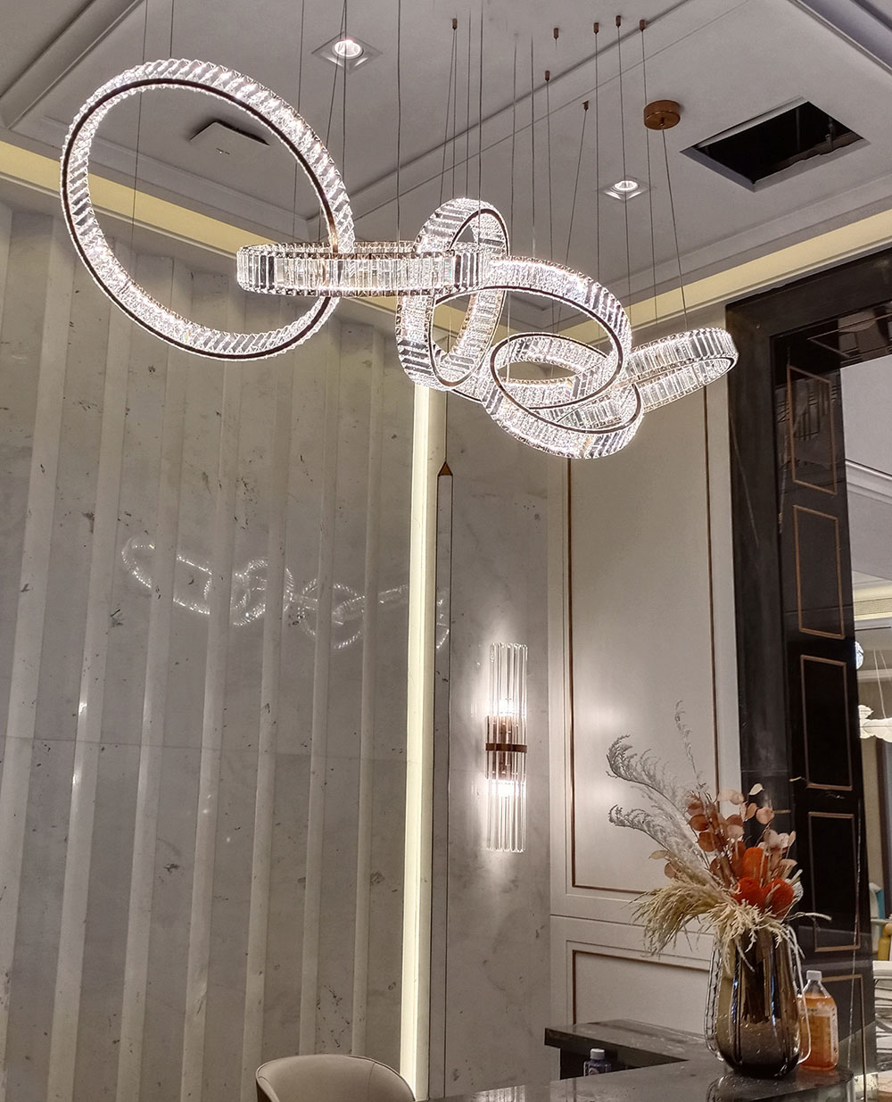 chandeliers and suspension lights