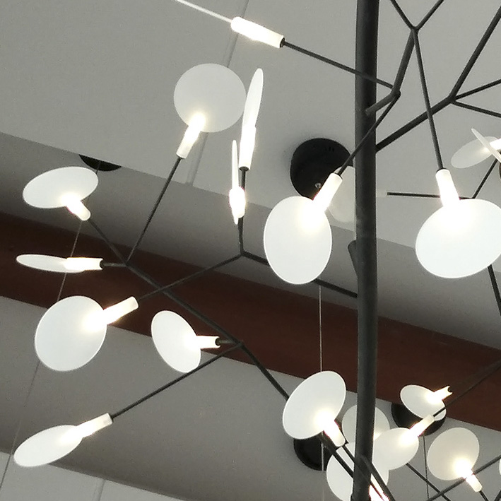 Decorative Modern Hotel Project Crystal Black Chandelier Lighting for Wedding Lobyy Restaurant