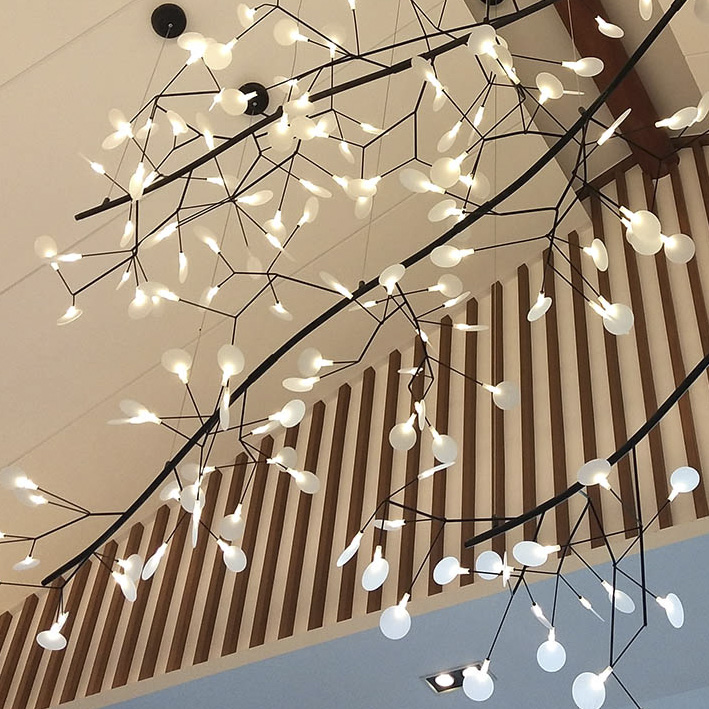 Decorative Modern Hotel Project Crystal Black Chandelier Lighting for Wedding Lobyy Restaurant