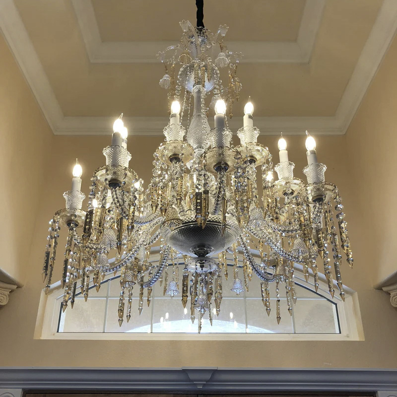 Hot Selling Luxury Pendant Light Hotel Villa Restaurant Largre Crystal Chandelier