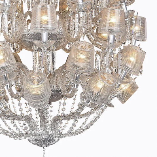 Luxury Indoor Lamp Villa Duplex Building Large Crystal Chandelier for House Hall Spiral Staircase Temple Project Lighting