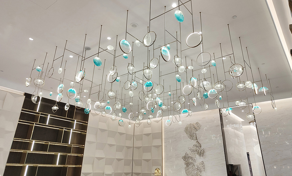custom glass chandelier