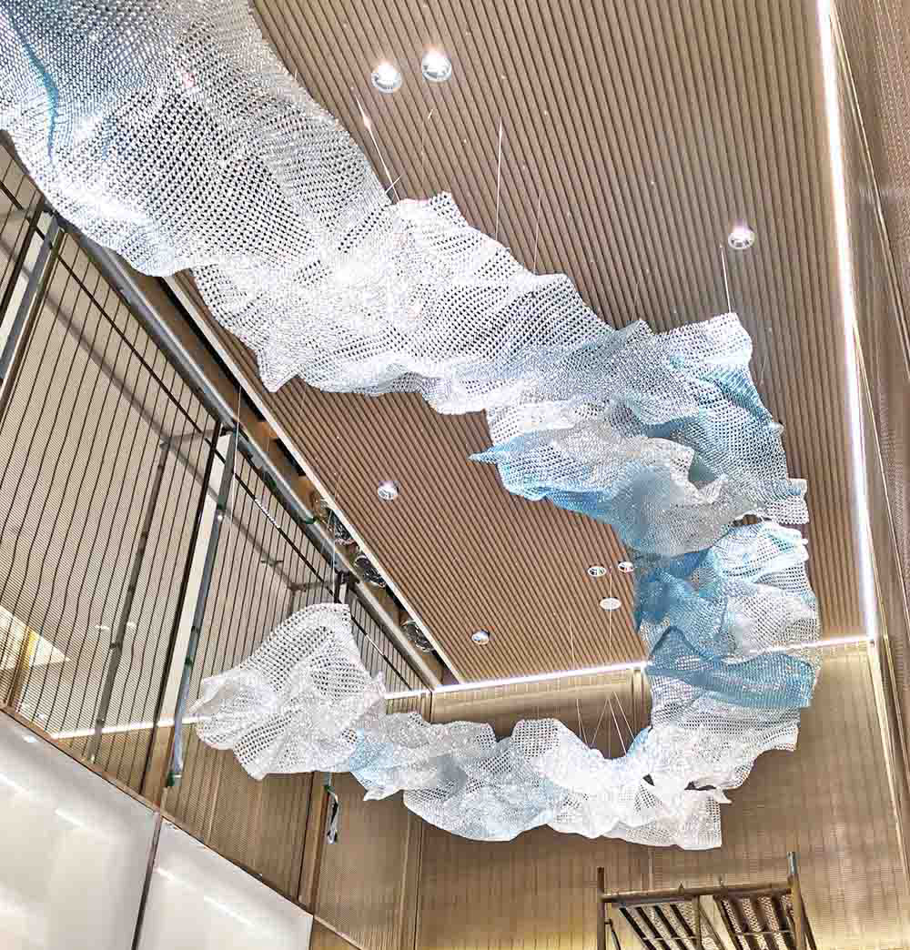 Custom Hotel Large Engineering Light Art Crystal Light Hall Lamp Chandelier Suspension Lighting