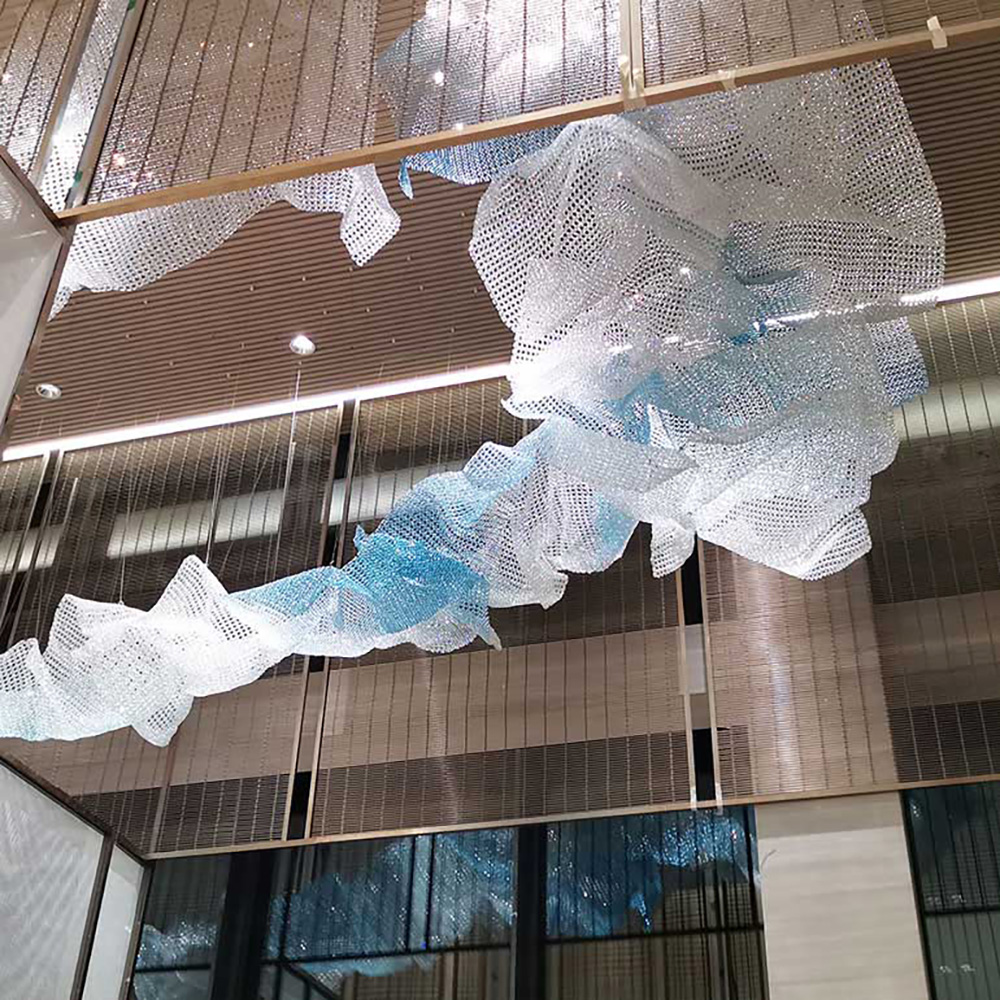 Custom Hotel Large Engineering Light Art Crystal Light Hall Lamp Chandelier Suspension Lighting