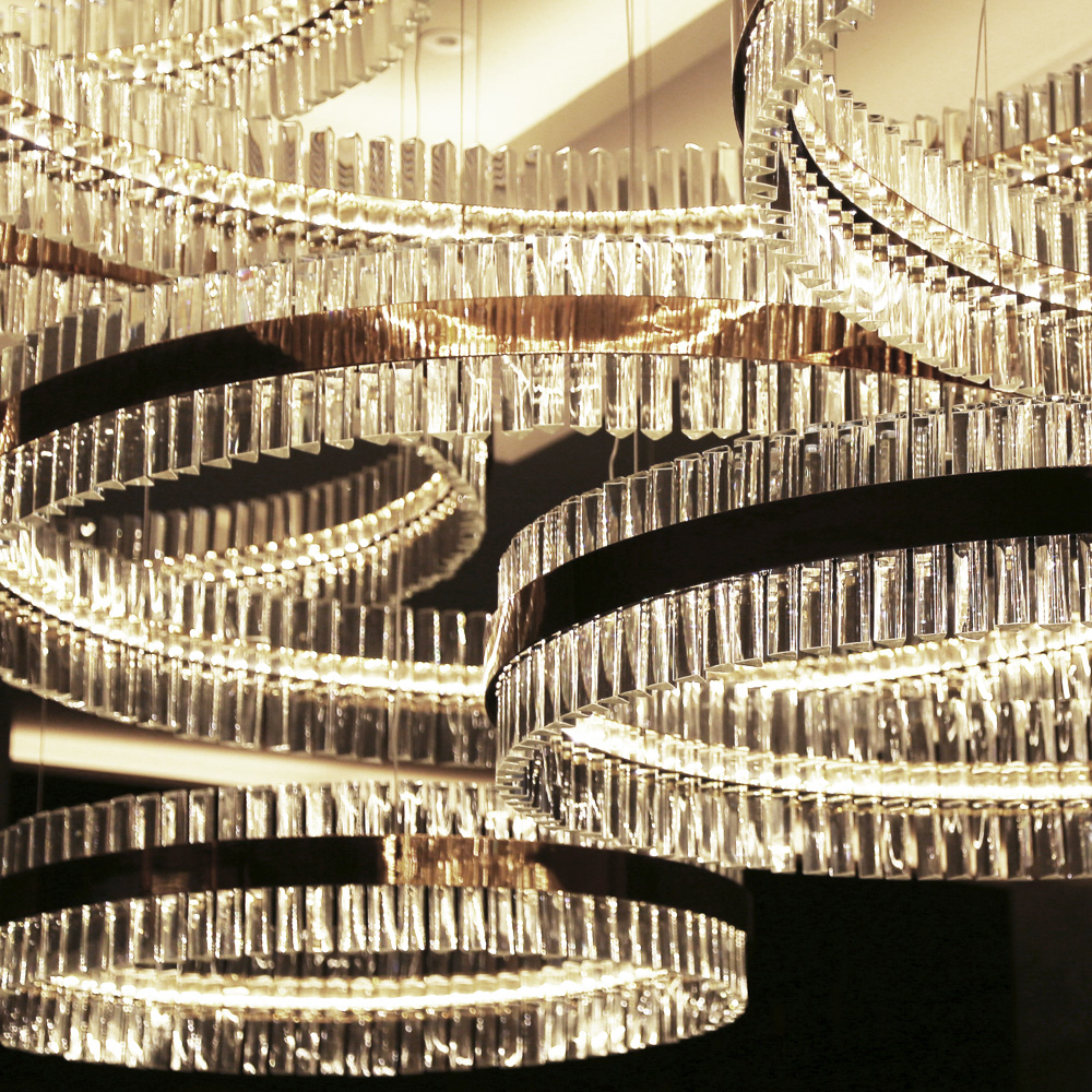 Crsytal Modern Chandeliers Custom New Design Luxury Large Pendant Light for Hotel