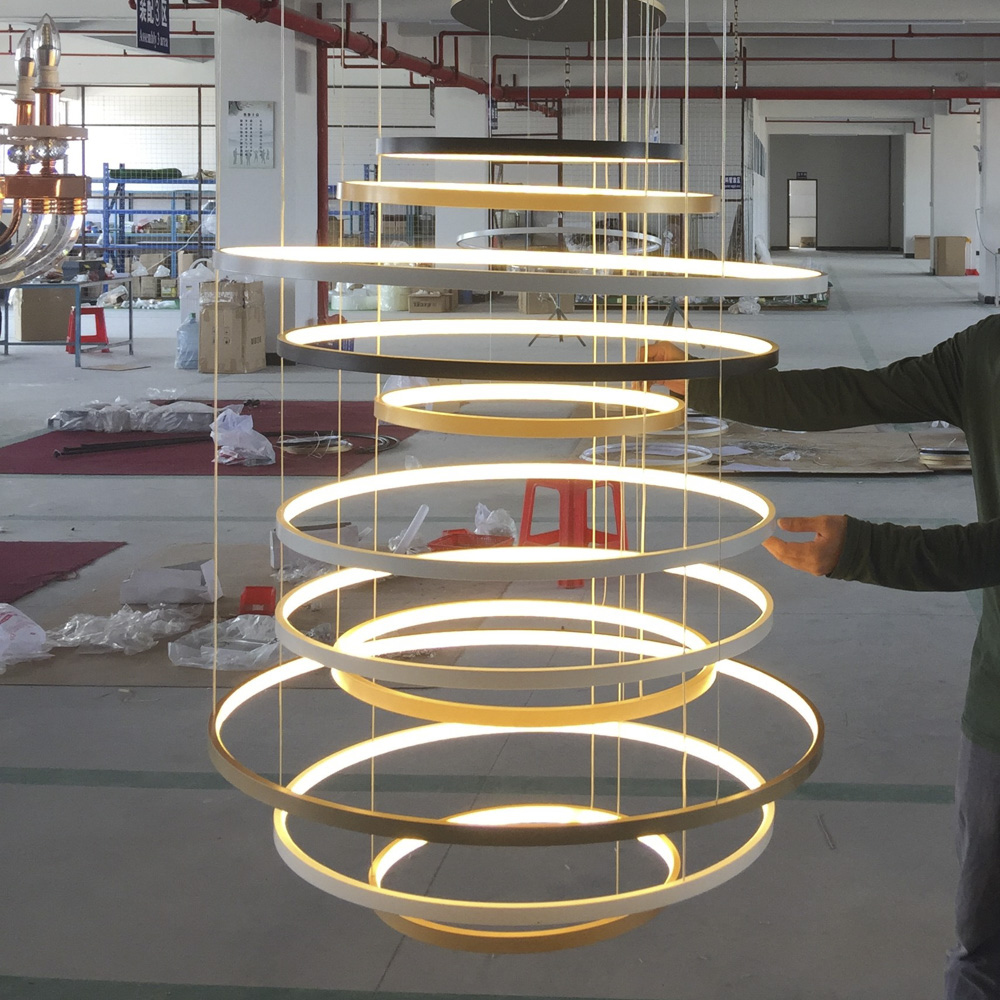Luxury Living Room Pendant Modern Crystal Chandeliers Lamp for Hotel Lobby