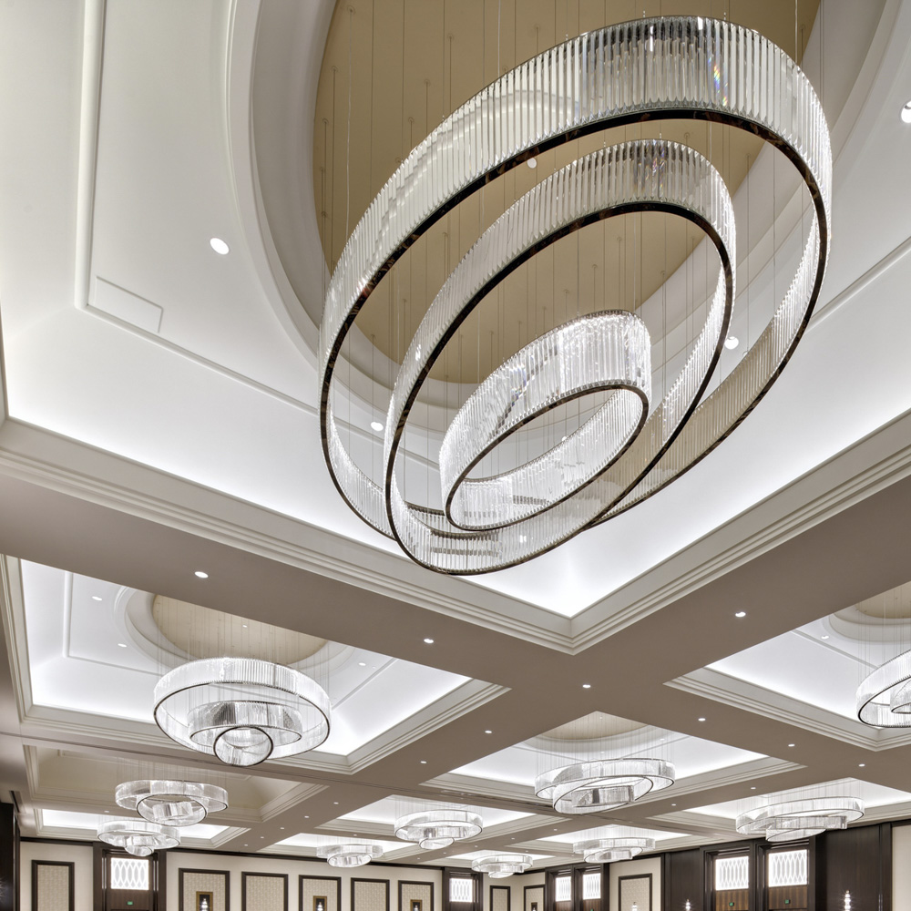 High Quality Round Luxury Classic Crystal Chandelier Ceiling Light Hotel Lobby