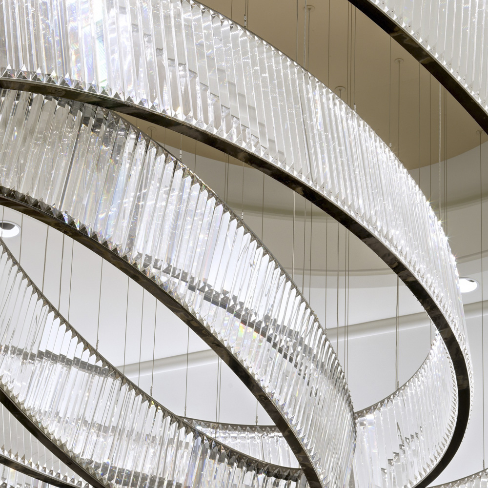 High Quality Round Luxury Classic Crystal Chandelier Ceiling Light Hotel Lobby
