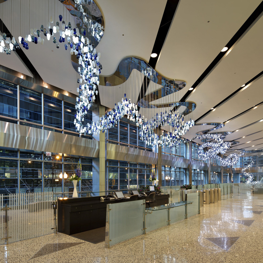 Acrylic Modern Hotel Giant Hanging Lamp Chandelier Luxury