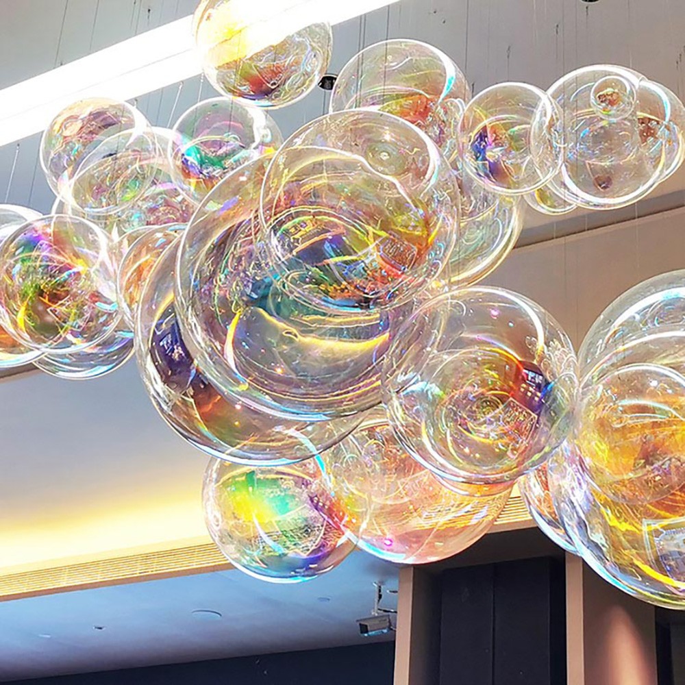 Colored Ball Large Glass Colored Customize Ball Interior Decoration for Hotel Lobby Wedding