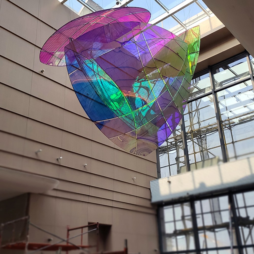 Colorful Acrylic Light Decorative Showroom Commercial Modern Luxury Custom Chandelier Lamp