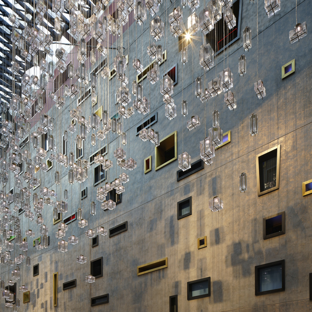 Customization Chandelier Glass Luxury Modern Light Hanging Lamps for Living Room Villa Hotel