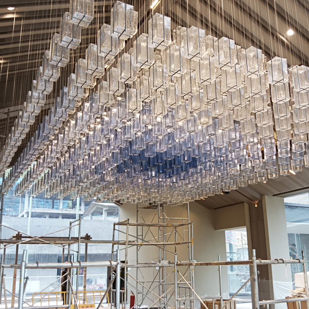 Hotel Luxury Modern Pendant Lamp Decoration Customized Lighting Chandelier Glass for Hotel Lobby
