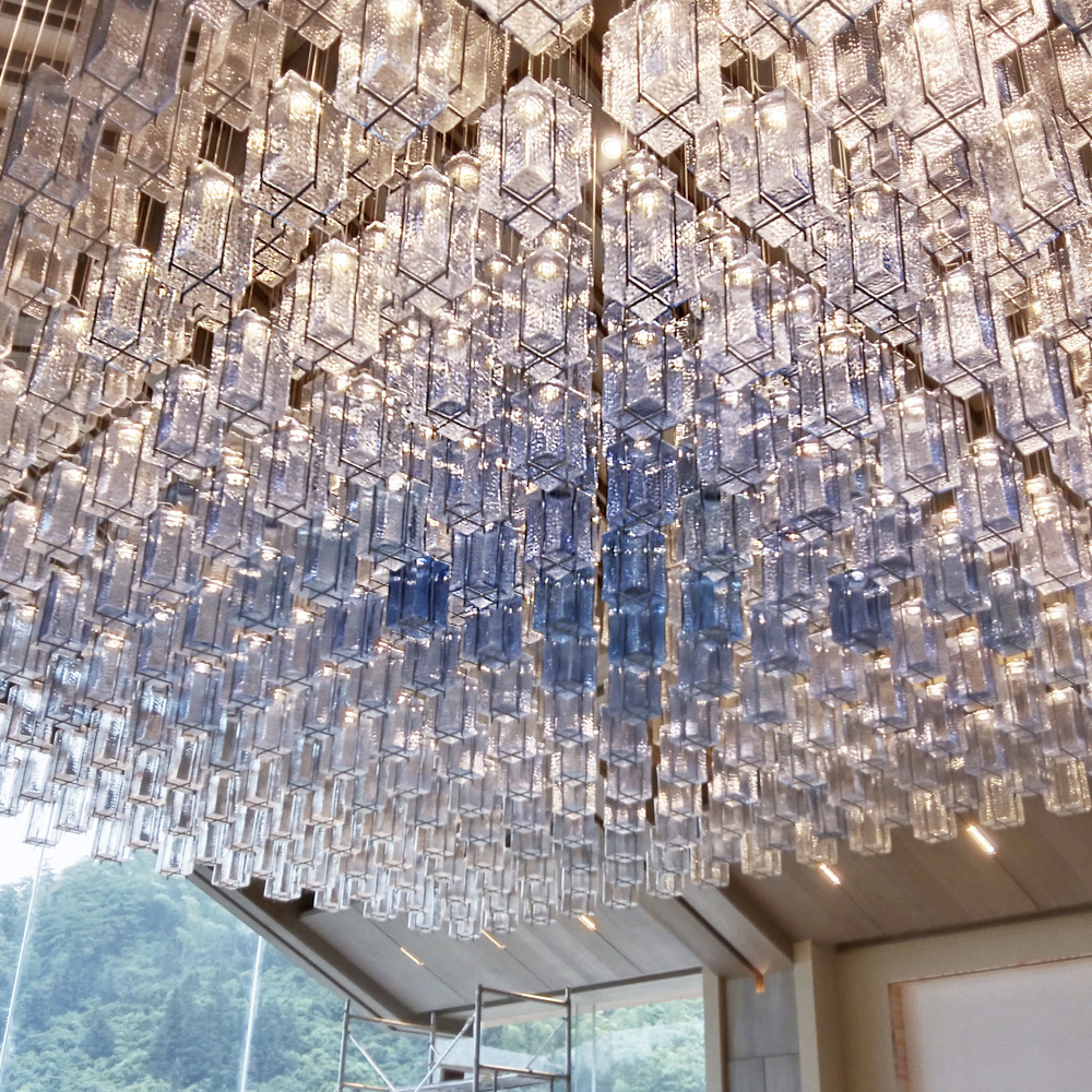 Hotel Luxury Modern Pendant Lamp Decoration Customized Lighting Chandelier Glass for Hotel Lobby