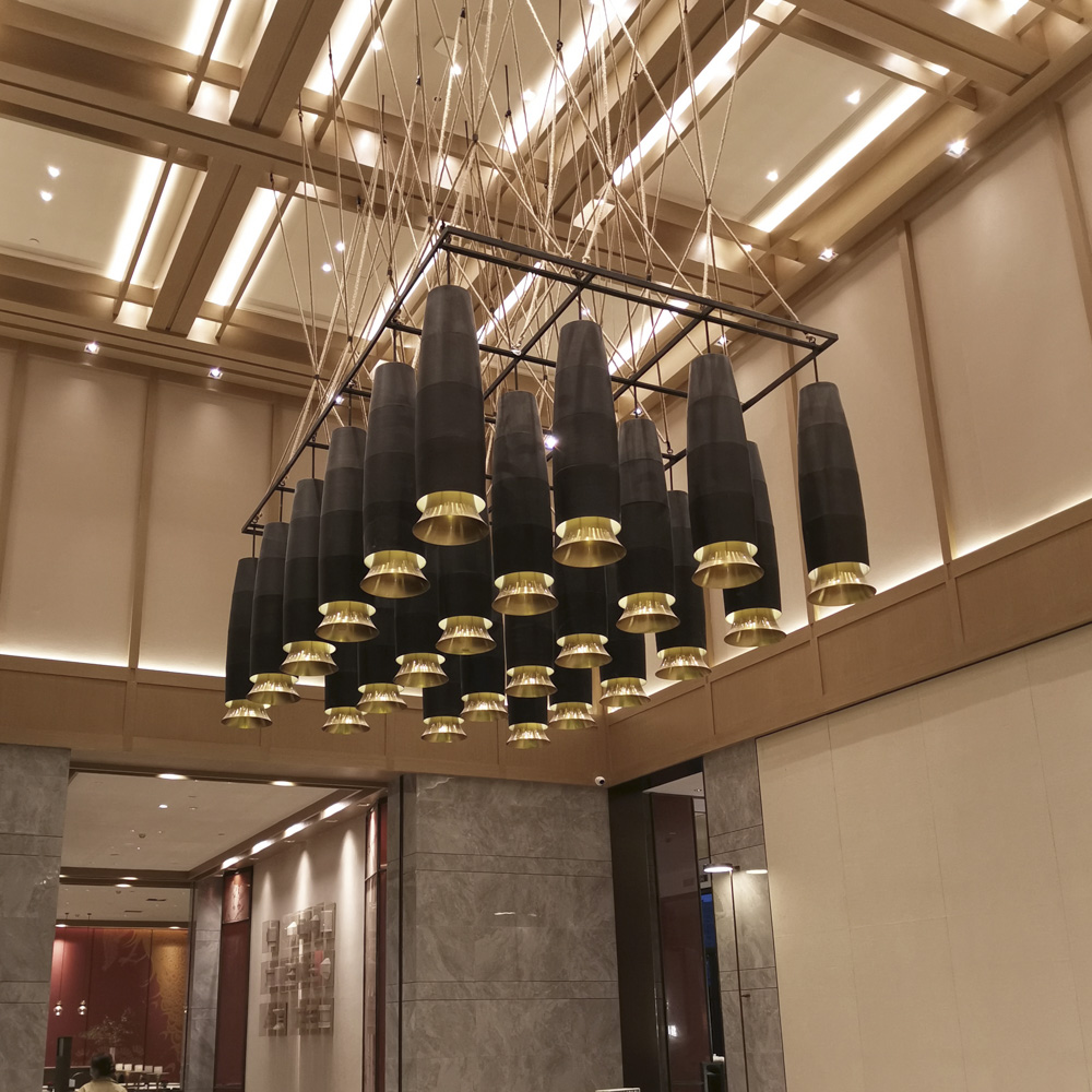 Chandelier Ceiling Mount Large Commercial Chandelier Black for Dinning Room