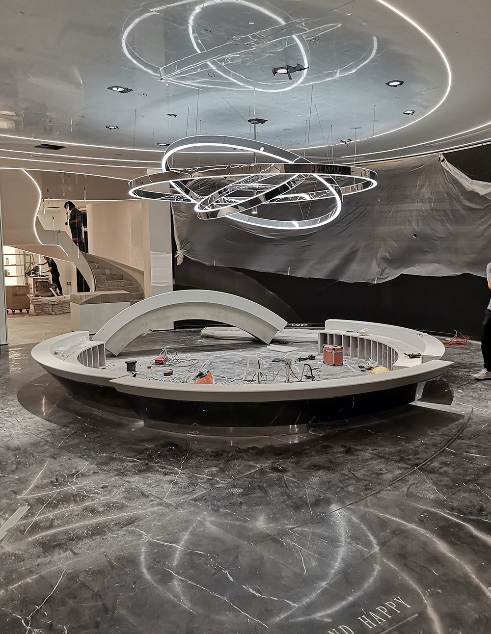 giant suspension chandelier
