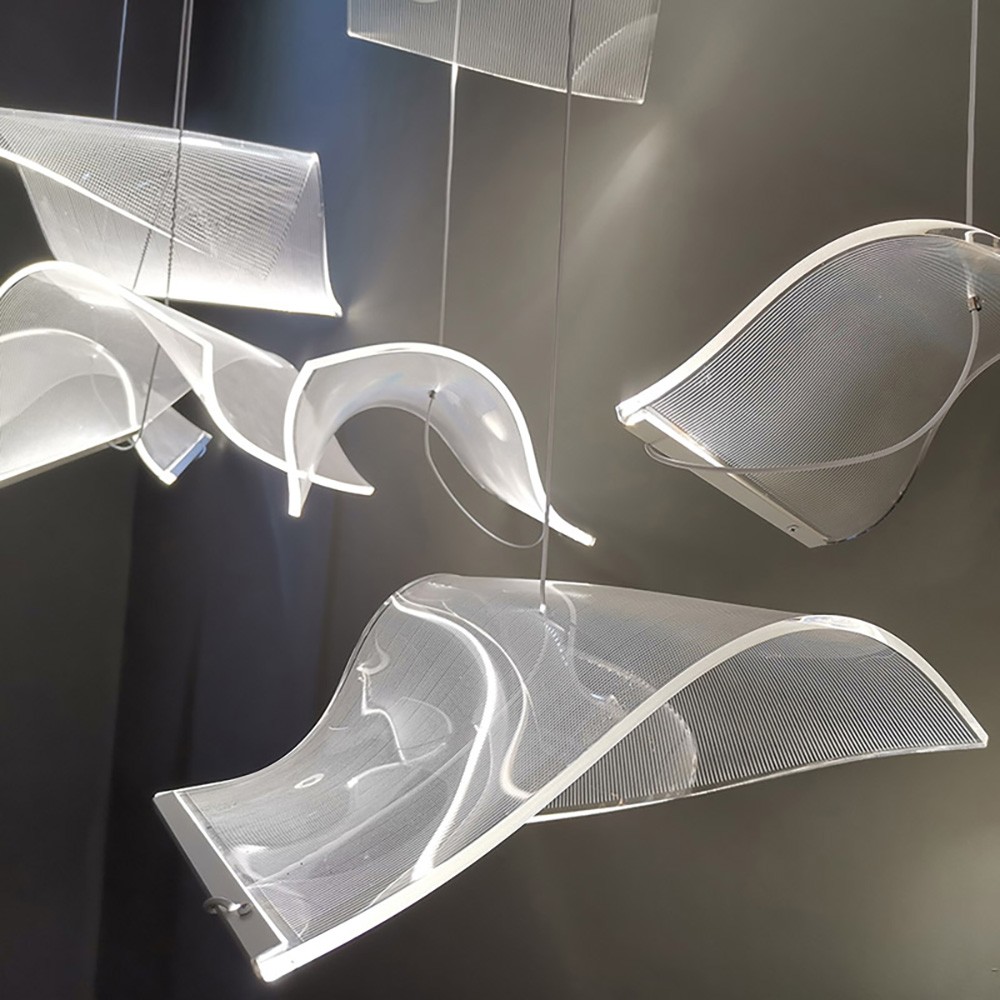 New Product Custom Modern Acrylic Hanging Chandeliers for Foyer Hotel