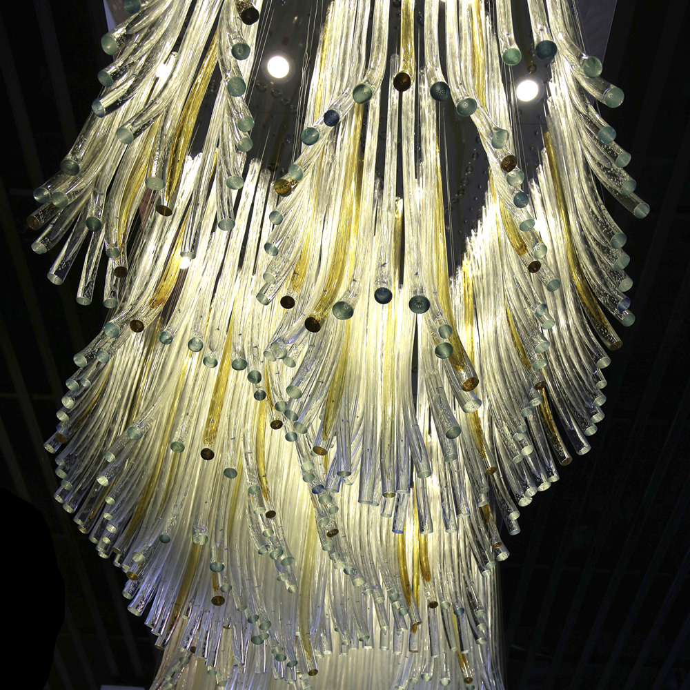 Chandeliers and Hanging Lamps Modern Luxury Large Glass Living Room Pendant Lights for Hotel Lobby