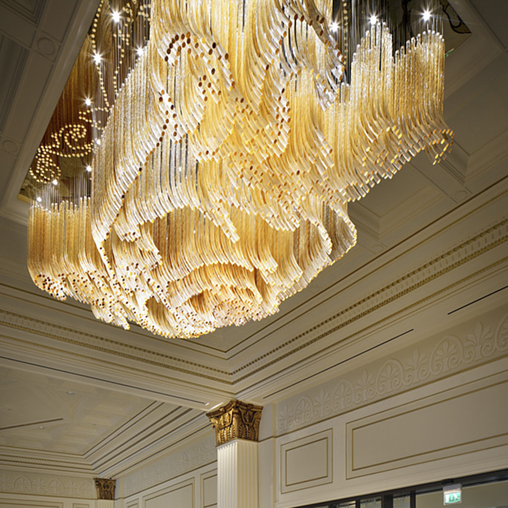 Glass Chandelier Pendant Lamp OEM CustomizedLuxury Crystal Chandelier Hotel Decorative New Design Modern Living Room Hotel Chandelier