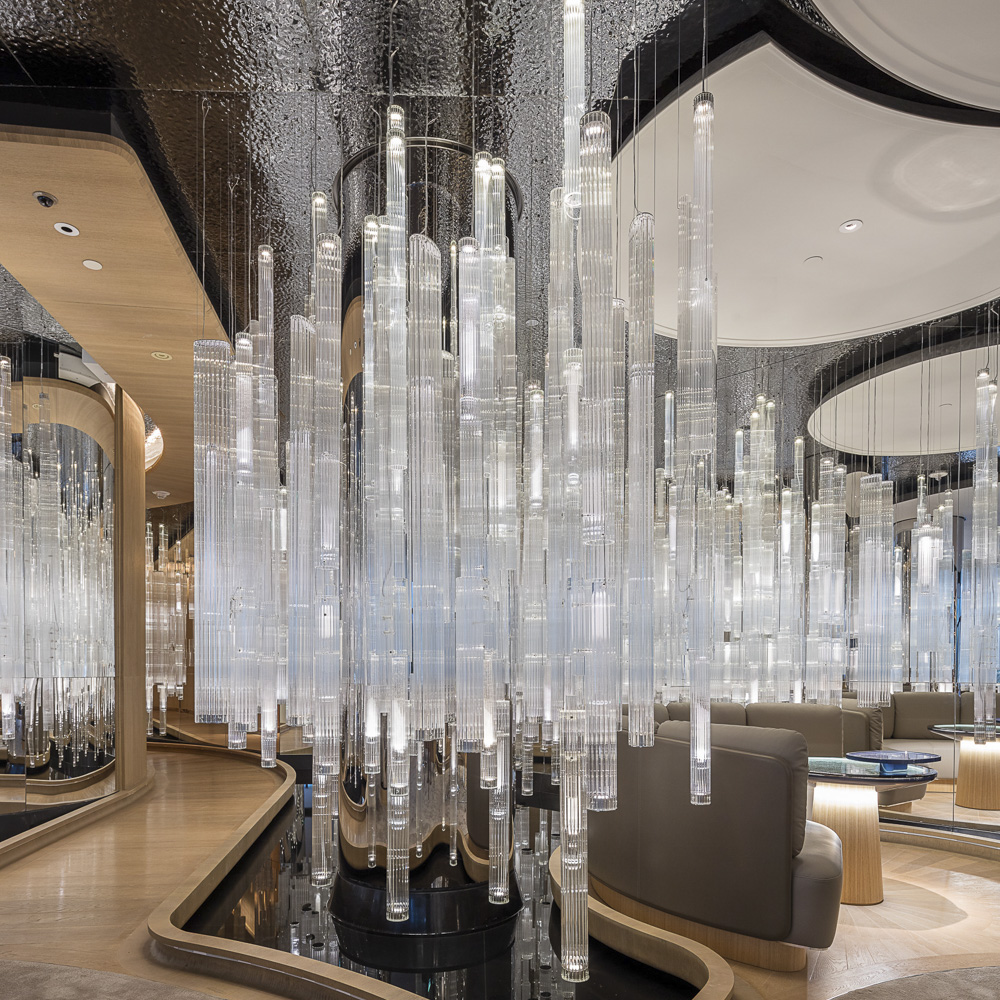 Luxury Glass Hotel Engineering Lamps Professional Designer Customized Pendant Light Glass/Crystal/Mental LED Custom Chandeliers
