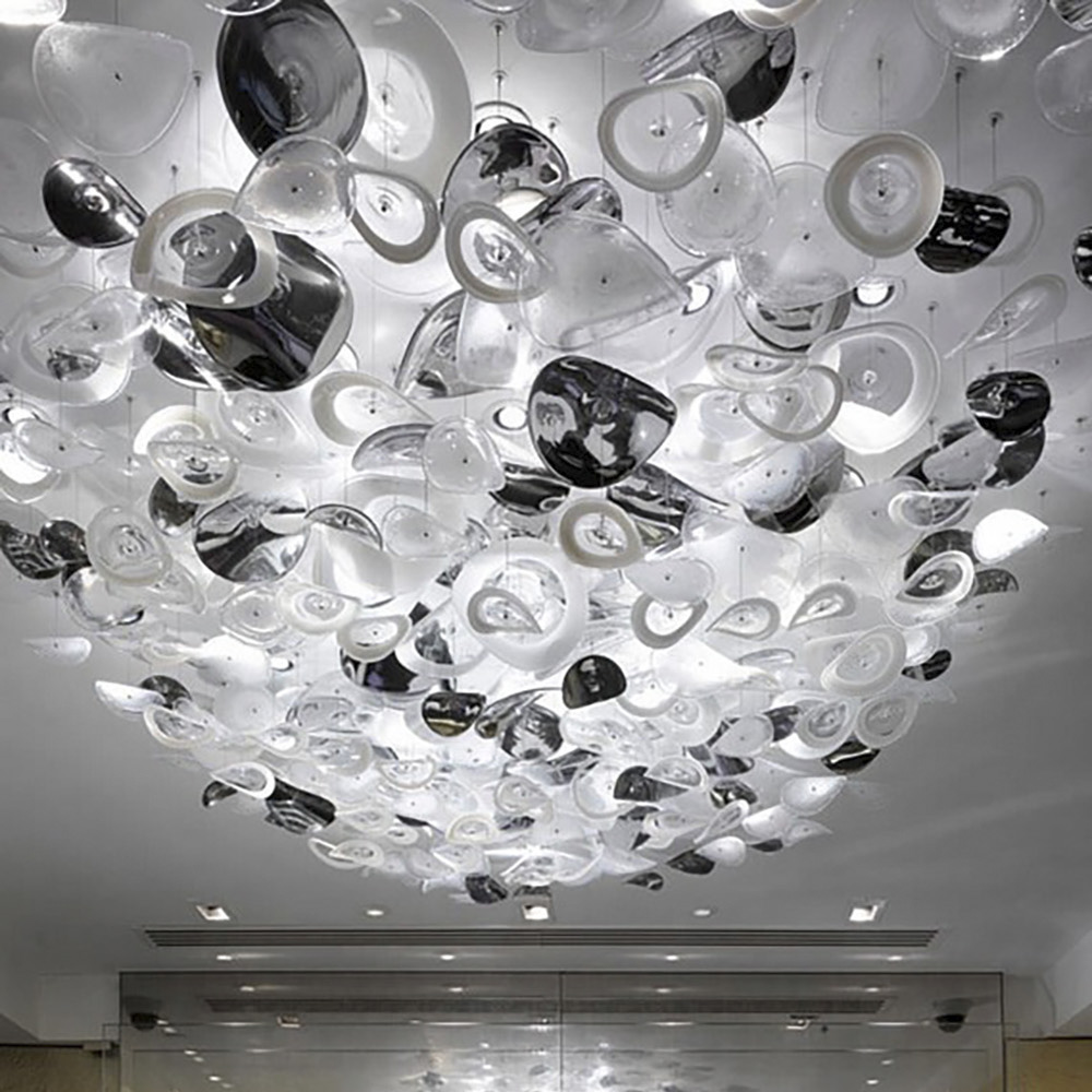 Modern Pendant Lamp Home Decoration Project Glass Ceiling Lighting Chandelier for Hotel