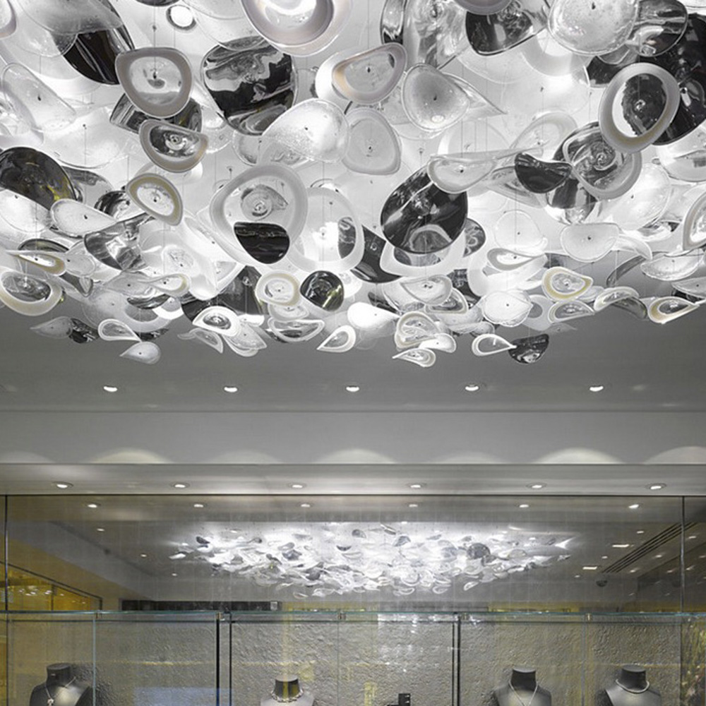 Modern Pendant Lamp Home Decoration Project Glass Ceiling Lighting Chandelier for Hotel